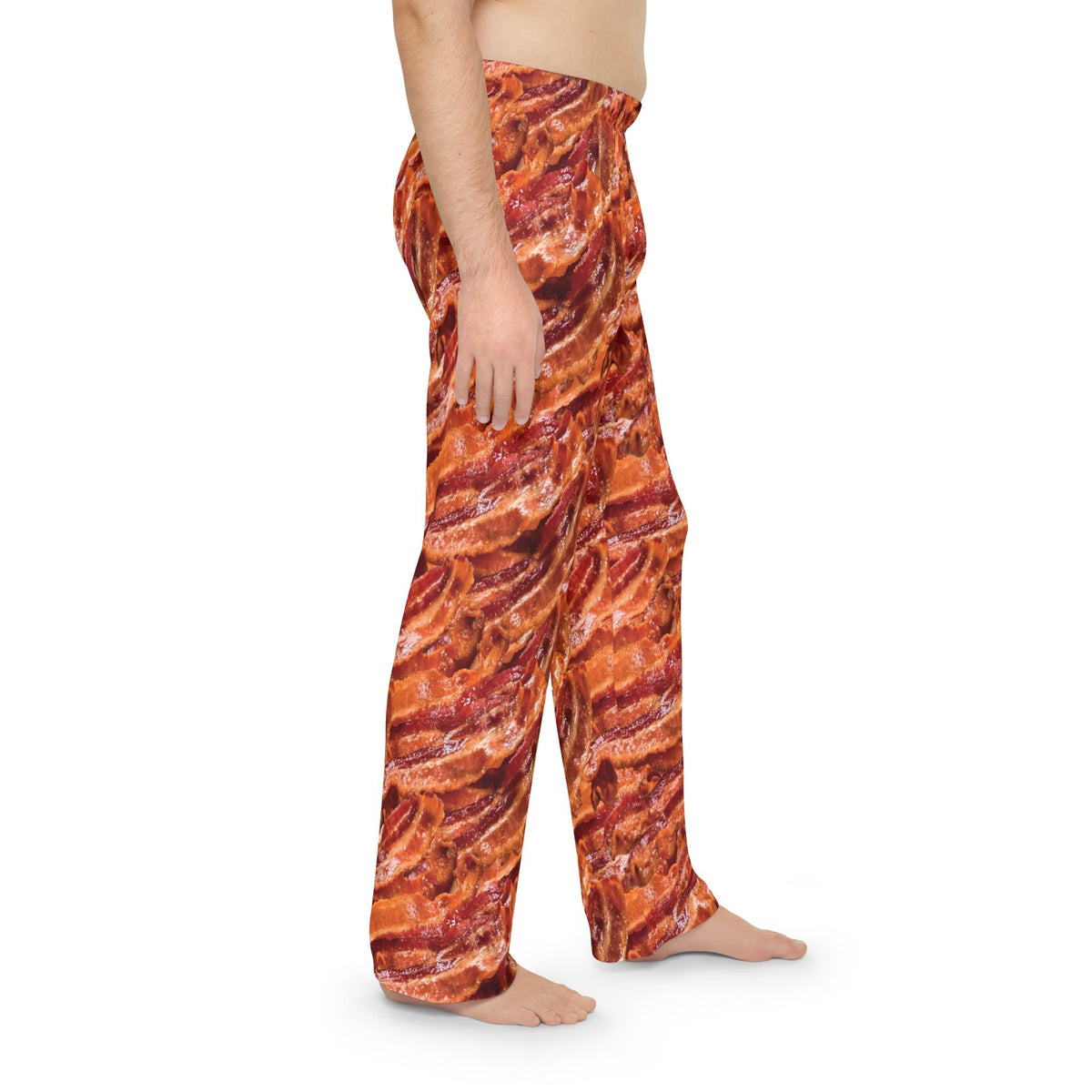 Bacon Print Men's Pajama Pants Printify