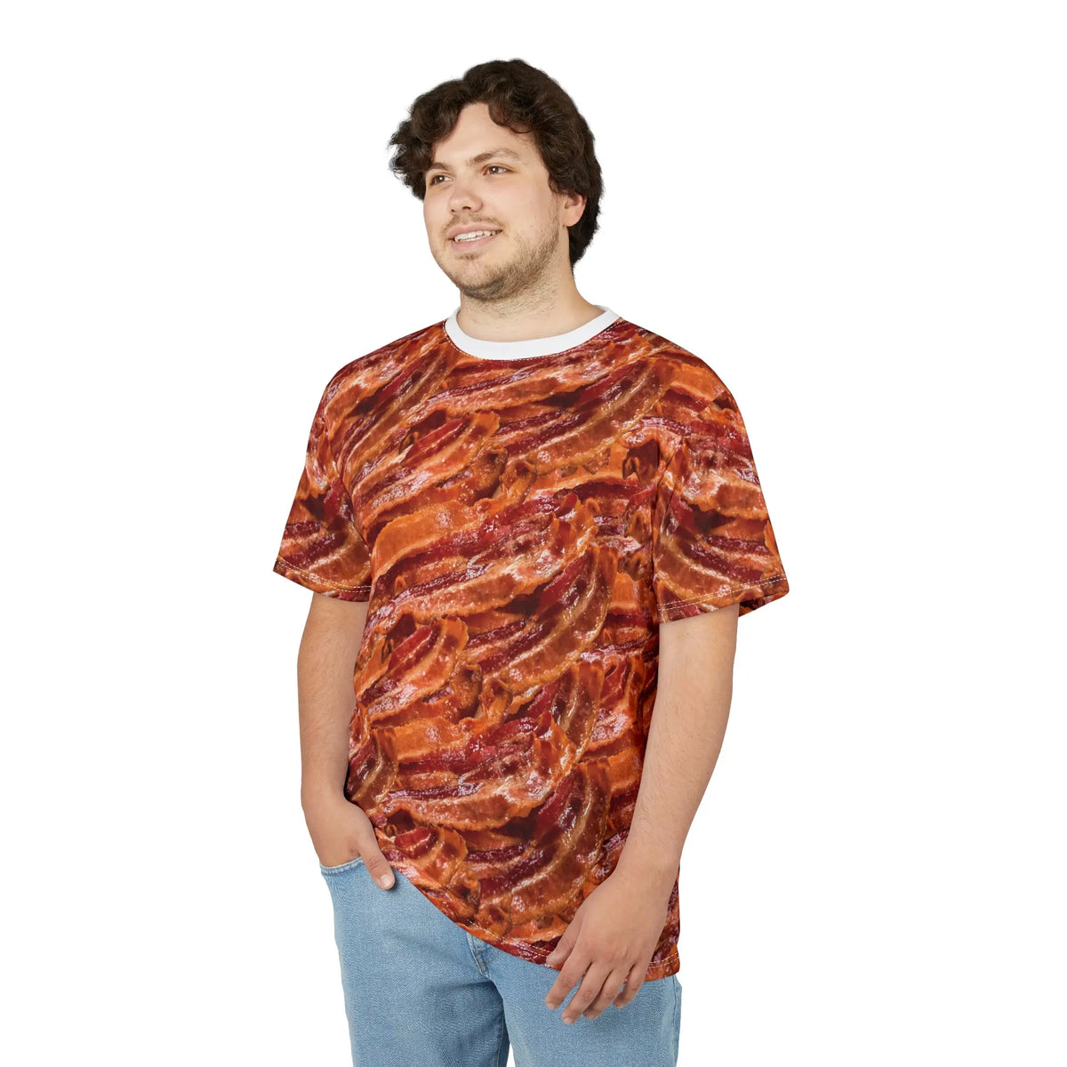 Bacon All-Over Print Graphic Tee Printify