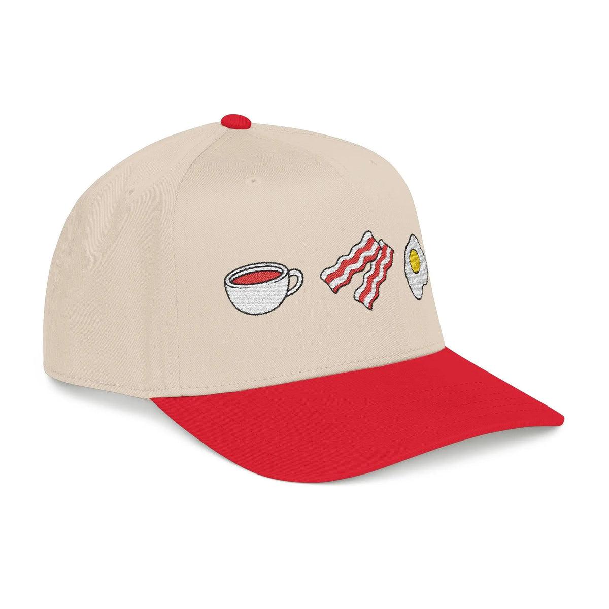 Embroidered Breakfast Icons Baseball Cap Printify