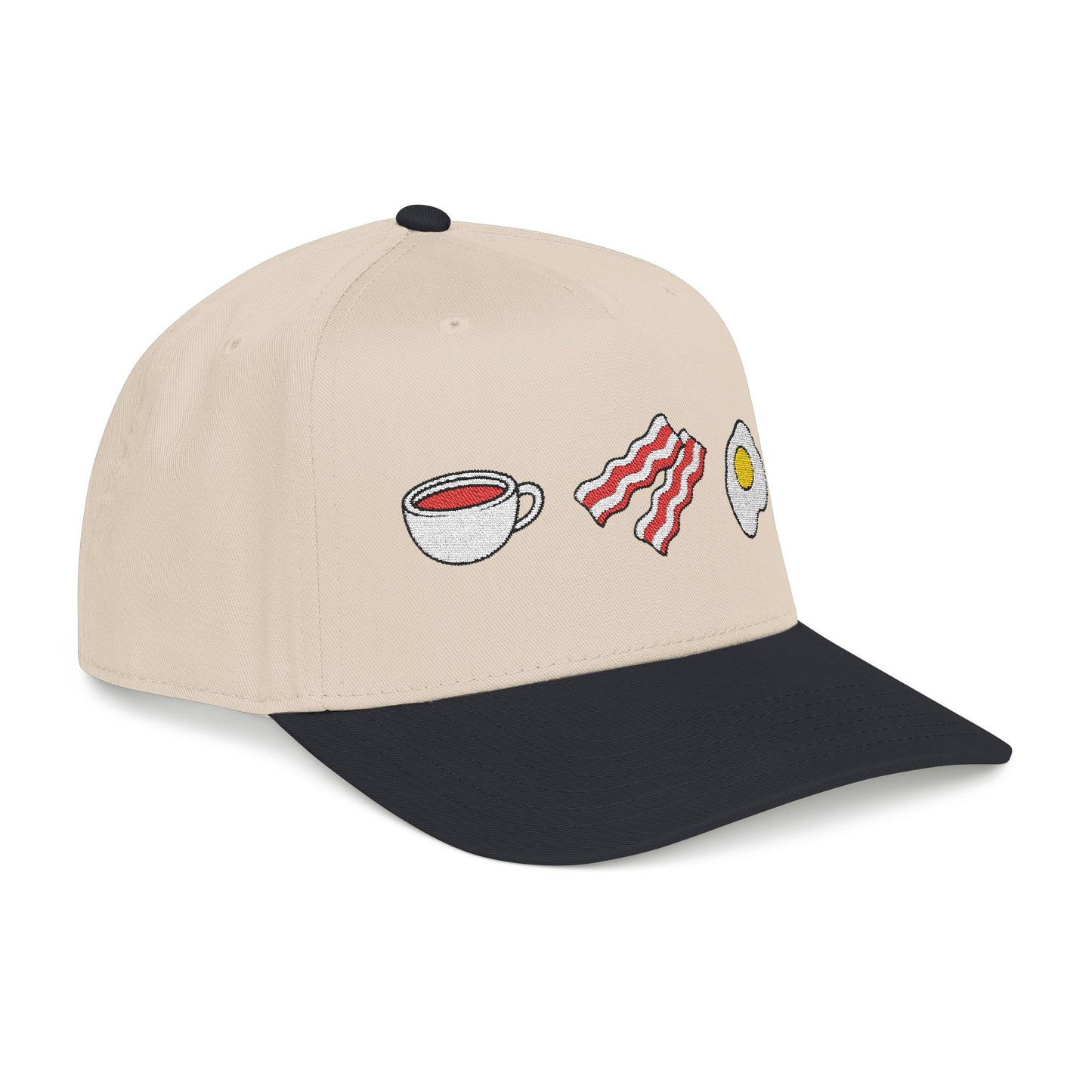 Embroidered Breakfast Icons Baseball Cap