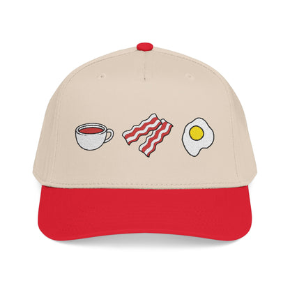 Embroidered Breakfast Icons Baseball Cap