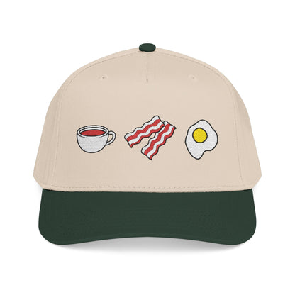 Embroidered Breakfast Icons Baseball Cap