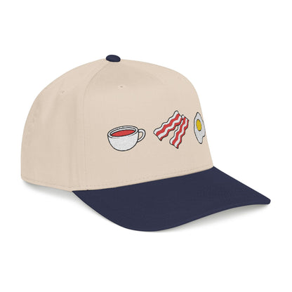 Embroidered Breakfast Icons Baseball Cap