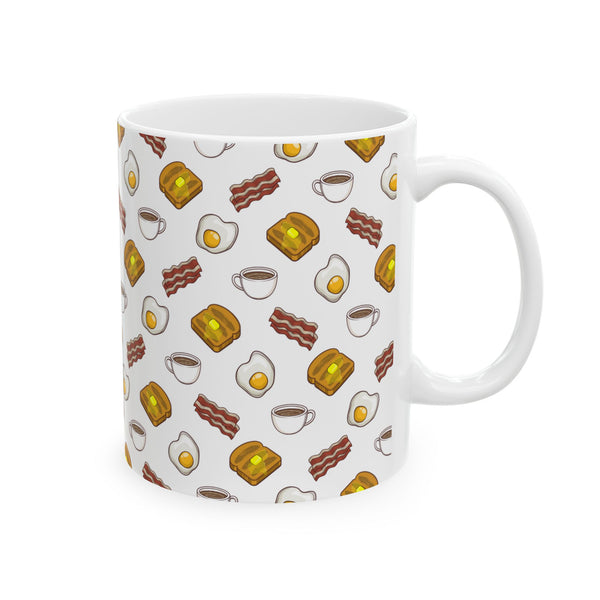 Breakfast Pattern Ceramic Mug (11 oz)