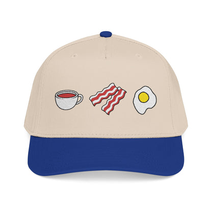 Embroidered Breakfast Icons Baseball Cap