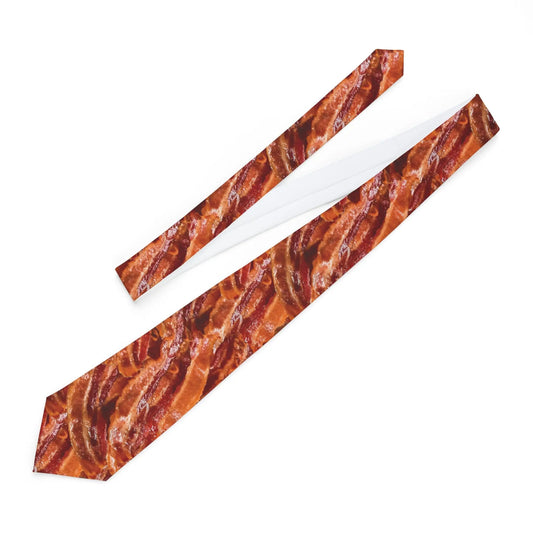 Photoreal Bacon Print Necktie Printify